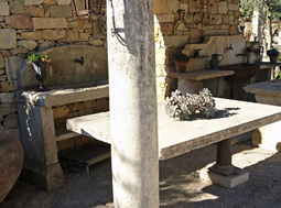 Antique reclaimed farmhouse trough sink hand carved back in the 16th century refurbished to accomodate any modern setting and application from a powder room to a BBQ preparation sink.